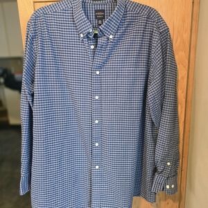 Men's Blue Checkered Shirt (XXL)